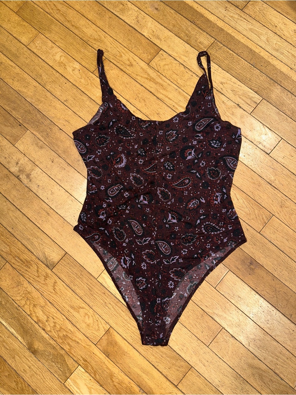 Woman’s Free People bodysuit onesie paisley